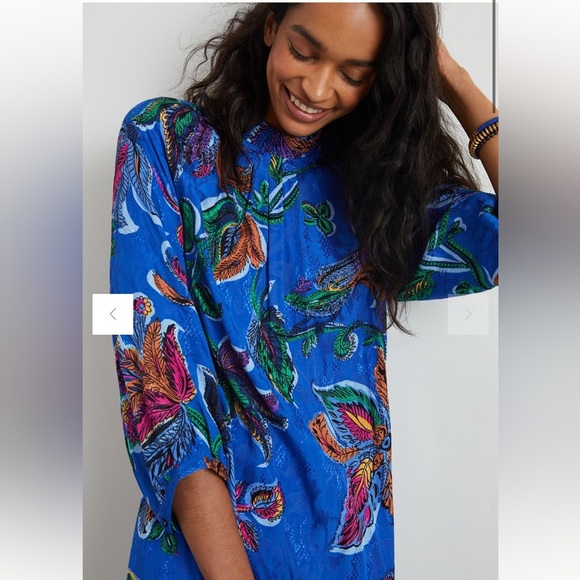 Maeve Jessamine Mock Neck Prairie Cottagecore Floral  Maxi Dress NWOT - Picture 12 of 14